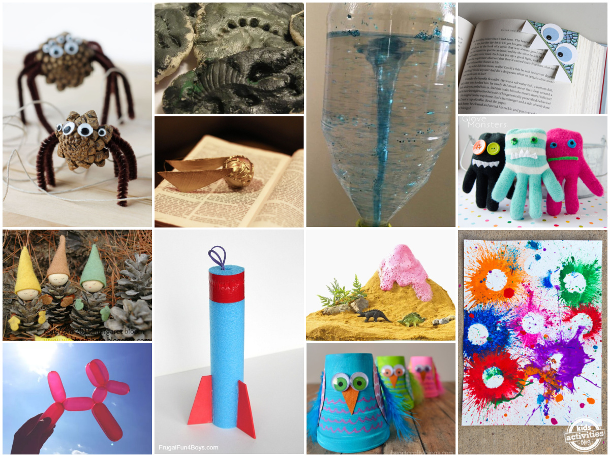 15 Creative Crafts for Boys - inspiration ideas for raining days