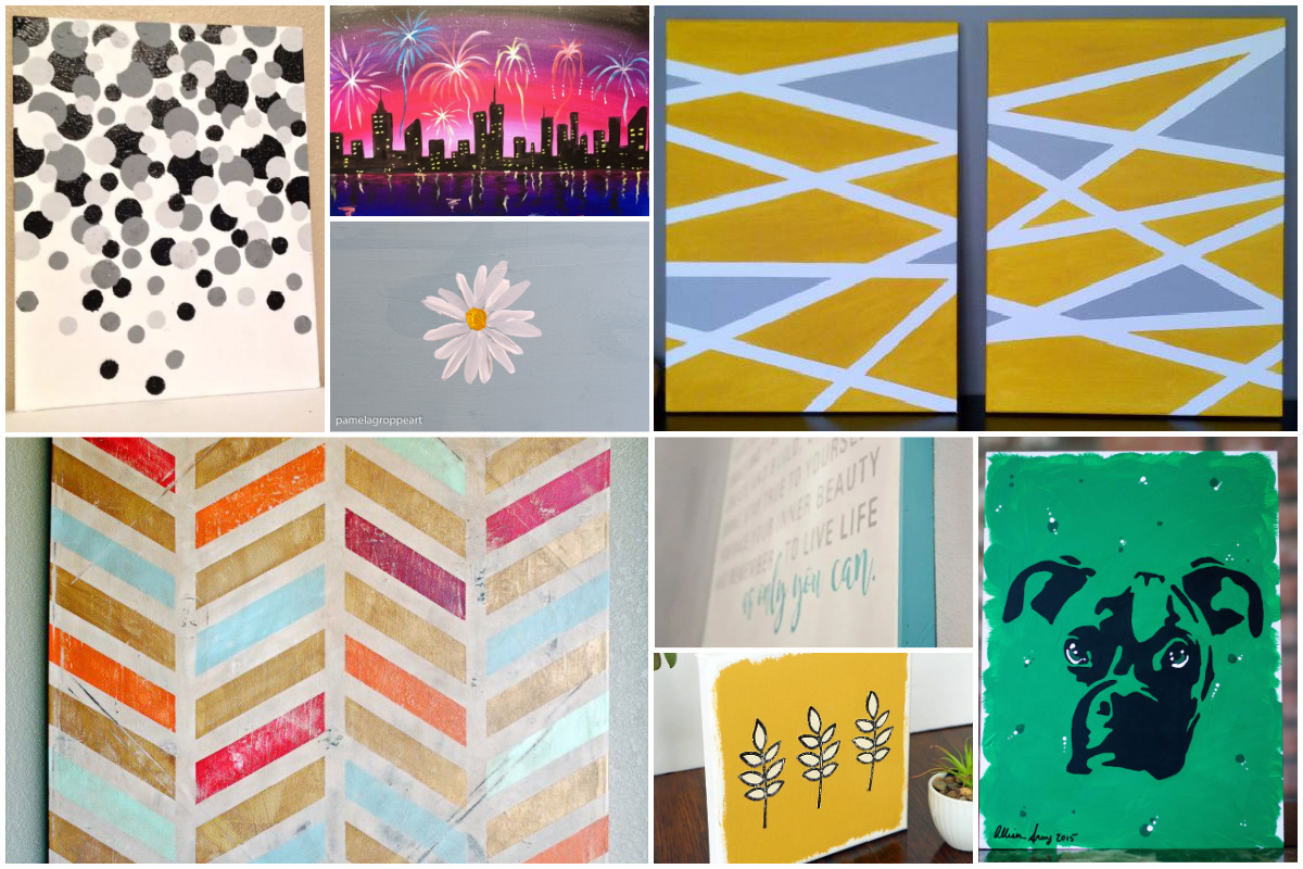 16 DIY Canvas Art - Spruce The Wall With These Projects