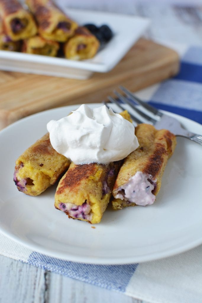 Blueberry French Toast, French Toast, Blueberry & Cream Cheese Roll Ups, Recipes Using Blueberries