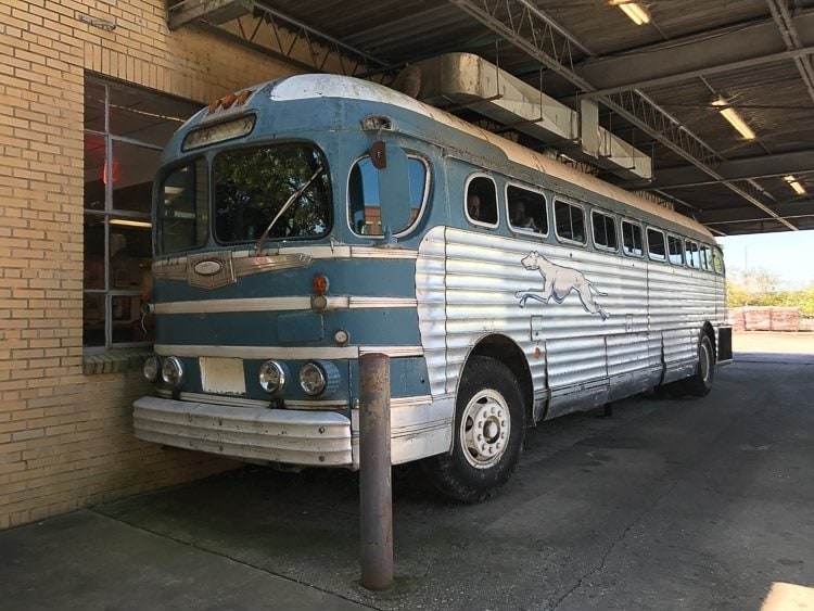 Greyhound Bus at Country's BBQ