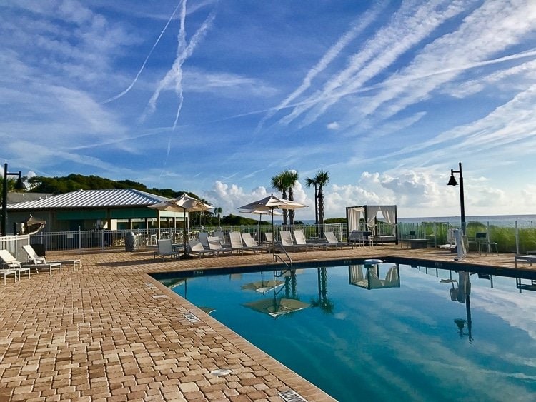 Holiday inn Resort in Jekyll has a heated pool for enjoying