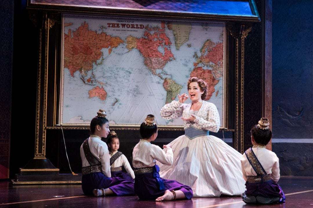 Laura Michelle Kelly as Anna and the Royal Children of Rodgers & Hammerstein's The King and I. Photo by Matthew Murphy