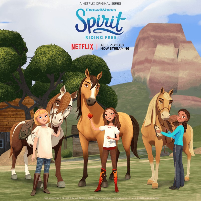 Netflix Official Spirit Riding Free Lucky Single horse  Duvet Cover reversible 
