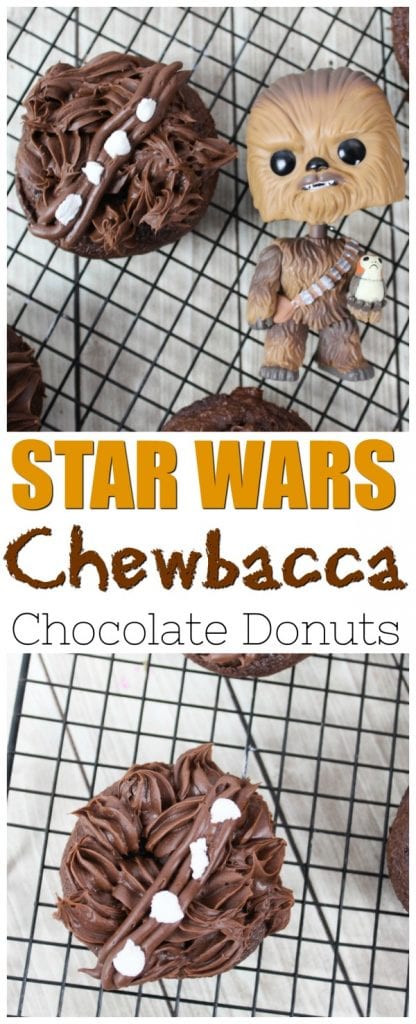 Chewbacca Cupcakes, Chewbacca Donuts, Chewbacca Recipes, Chewbacca Star Wars Recipes, Chewbacca Star Wars, Star Wars Chewbacca Recipes, In celebration of the upcoming Star Wars Movie, Solo: A Star Wars Story, learn how to make a batch of these delicious Chewbacca Donuts. May the 4th be with you. #ChewbaccaDonuts #StarWars