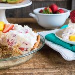 Tropical Cream Pie with Strawberries and Pineapple, No Bake Tropical Pie