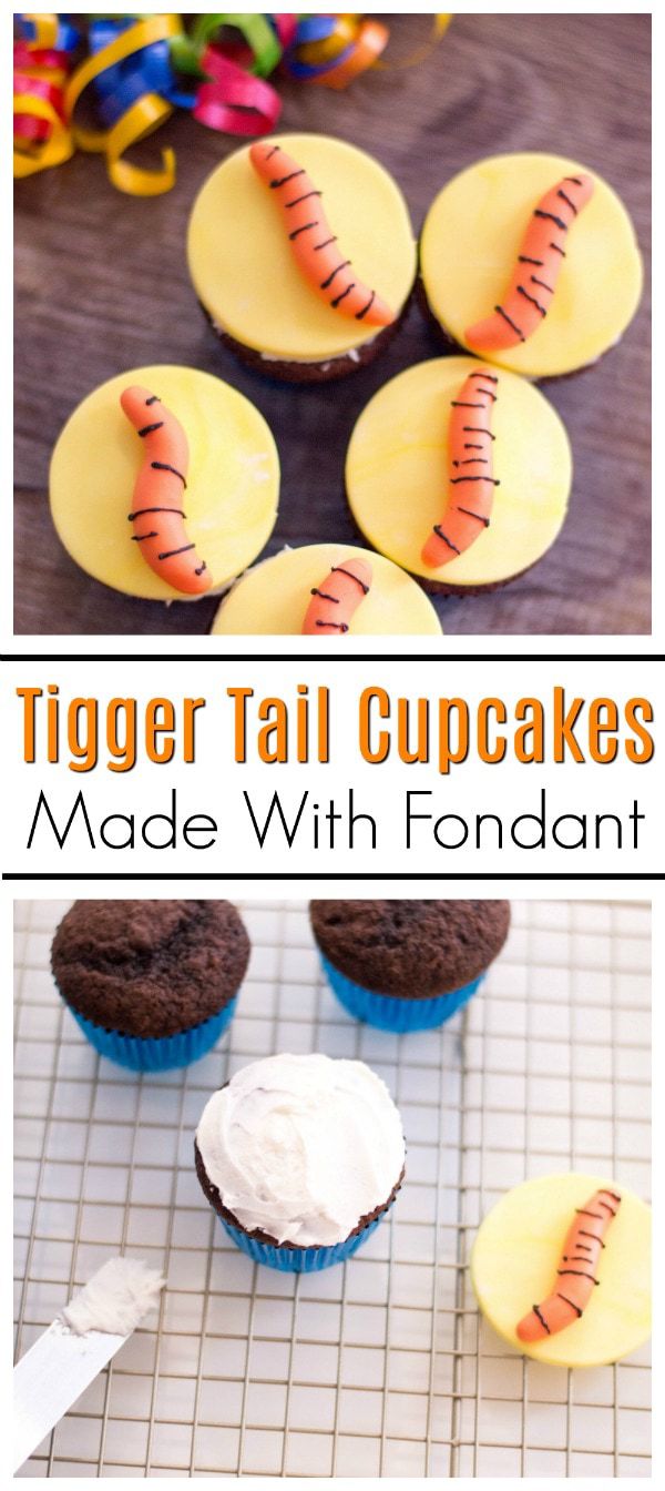 Tigger Tail Cupcakes inspired by Winnie the Pooh