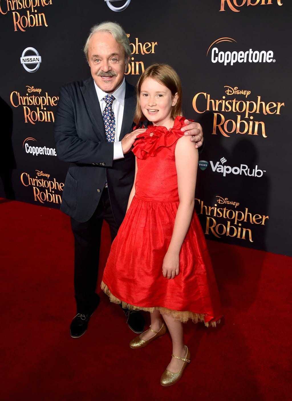 Bronte Carmichael and Jim Cummings at Disney's Red Carpet for Christopher Robin
