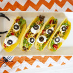 Eyeball Tacos, Tacos de Ojos, Halloween Dinner Recipes for the kids