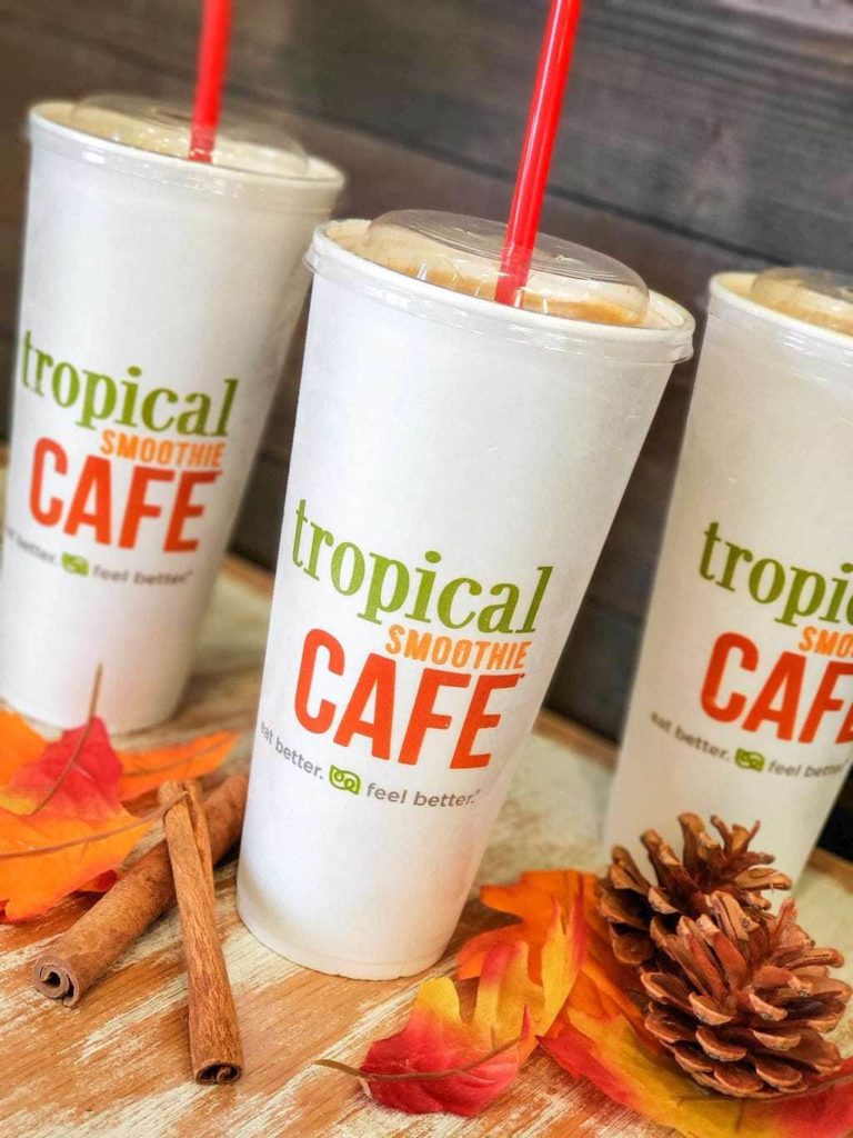 Fall smoothies at Tropical Smoothies