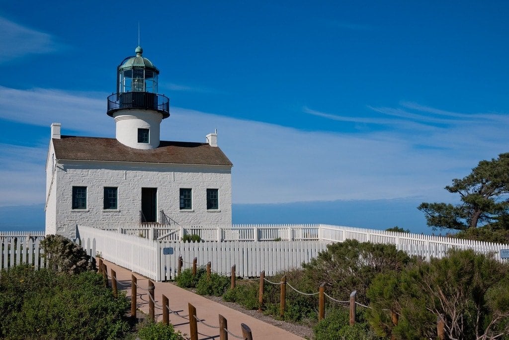 Old Point Loma Lighthouse in San Diego