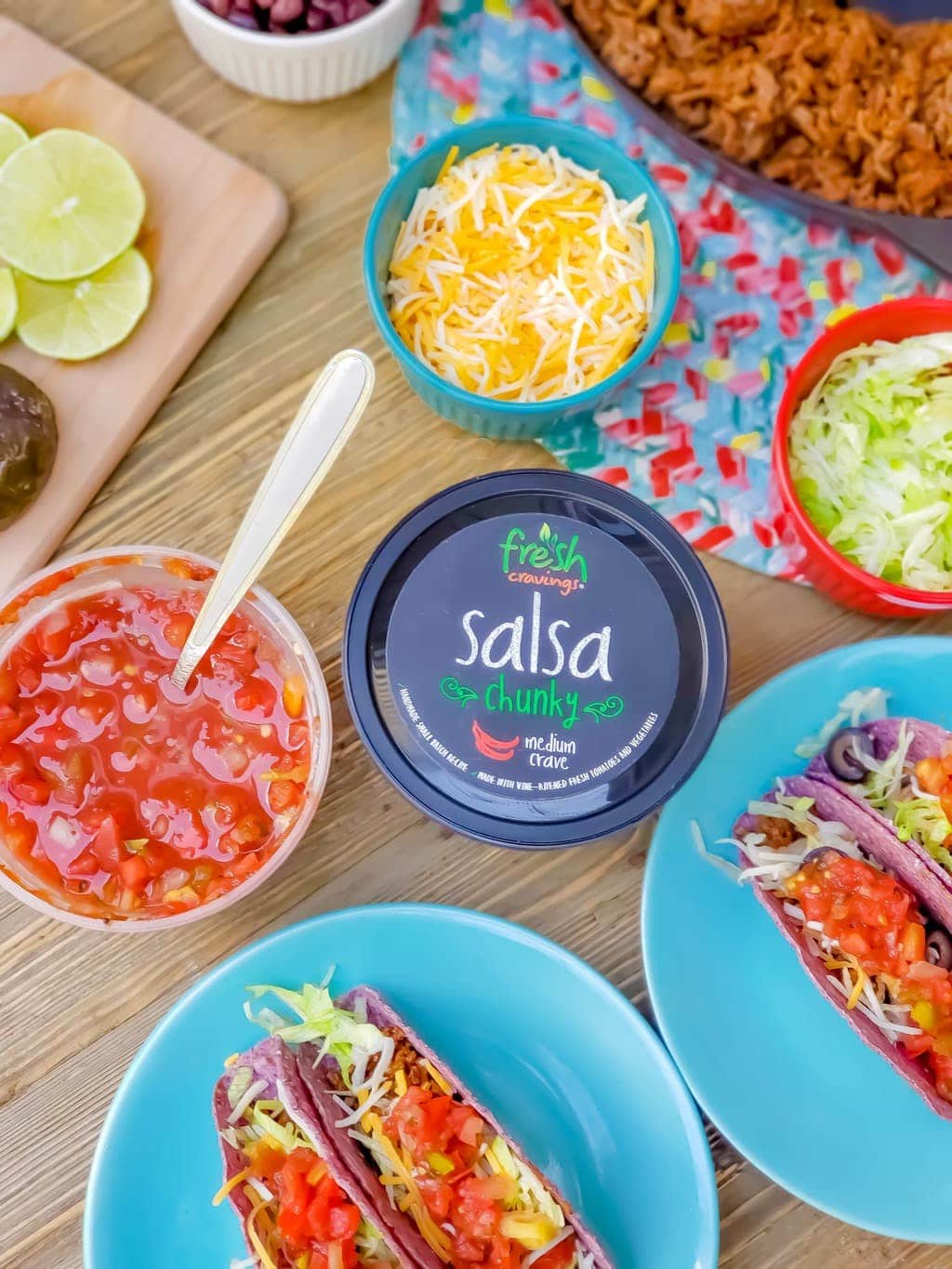 Taco Tuesday Night, Taco Ideas, Mexican Salsa with Tacos, Fresh Cravings Salsa, Taco Tuesday Tradition