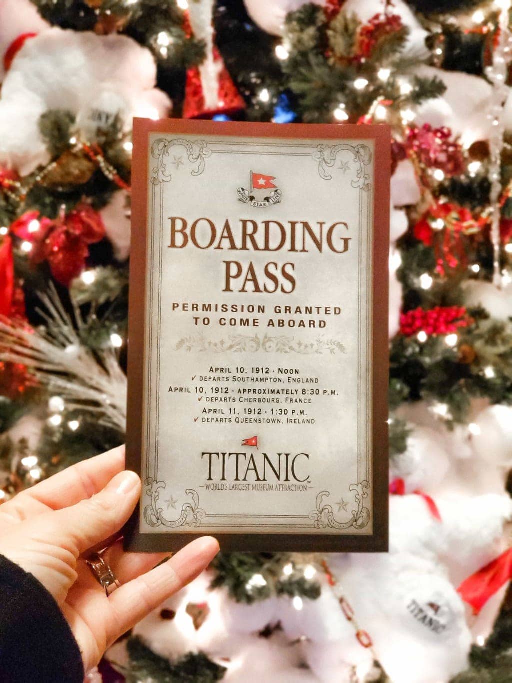 titanic museum boarding pass