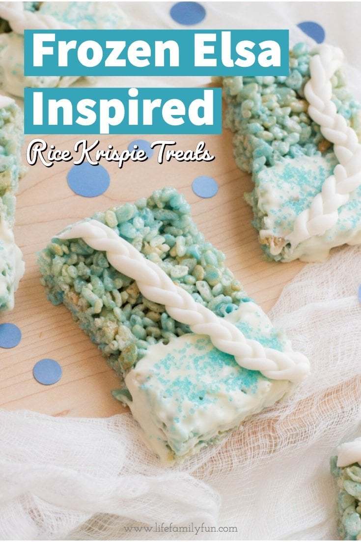 Frozen Elsa Inspired Rice Krispie Treats
