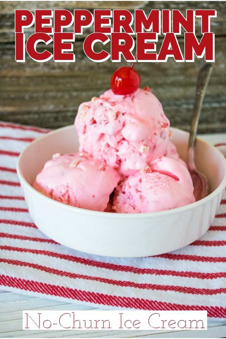 Peppermint No-Churn Ice Cream
