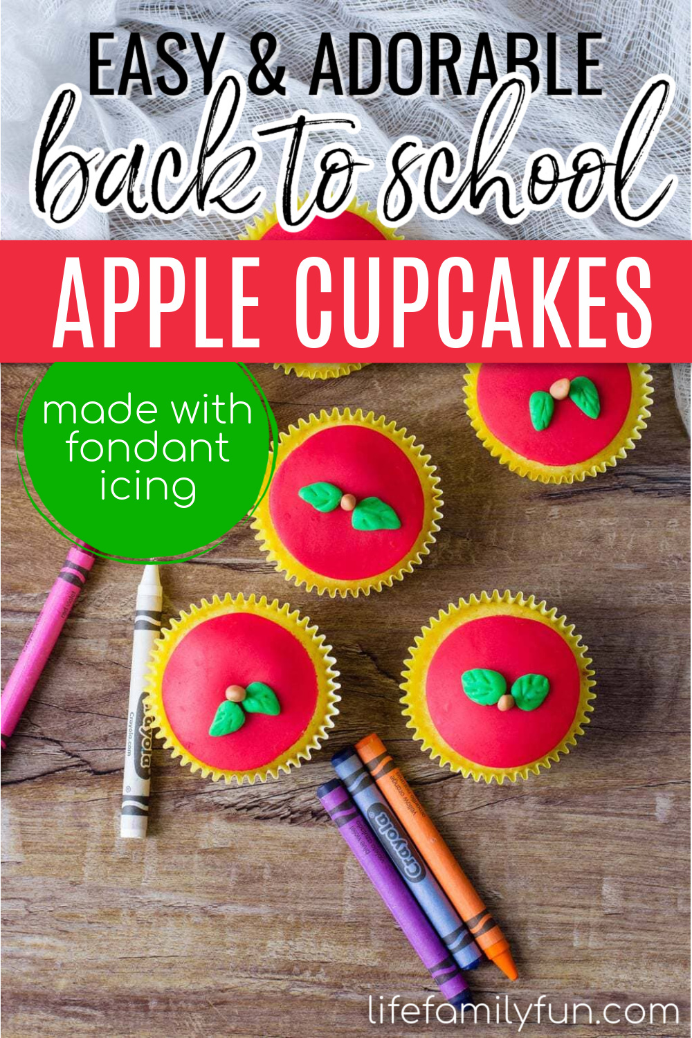 apple cupcakes for back to school