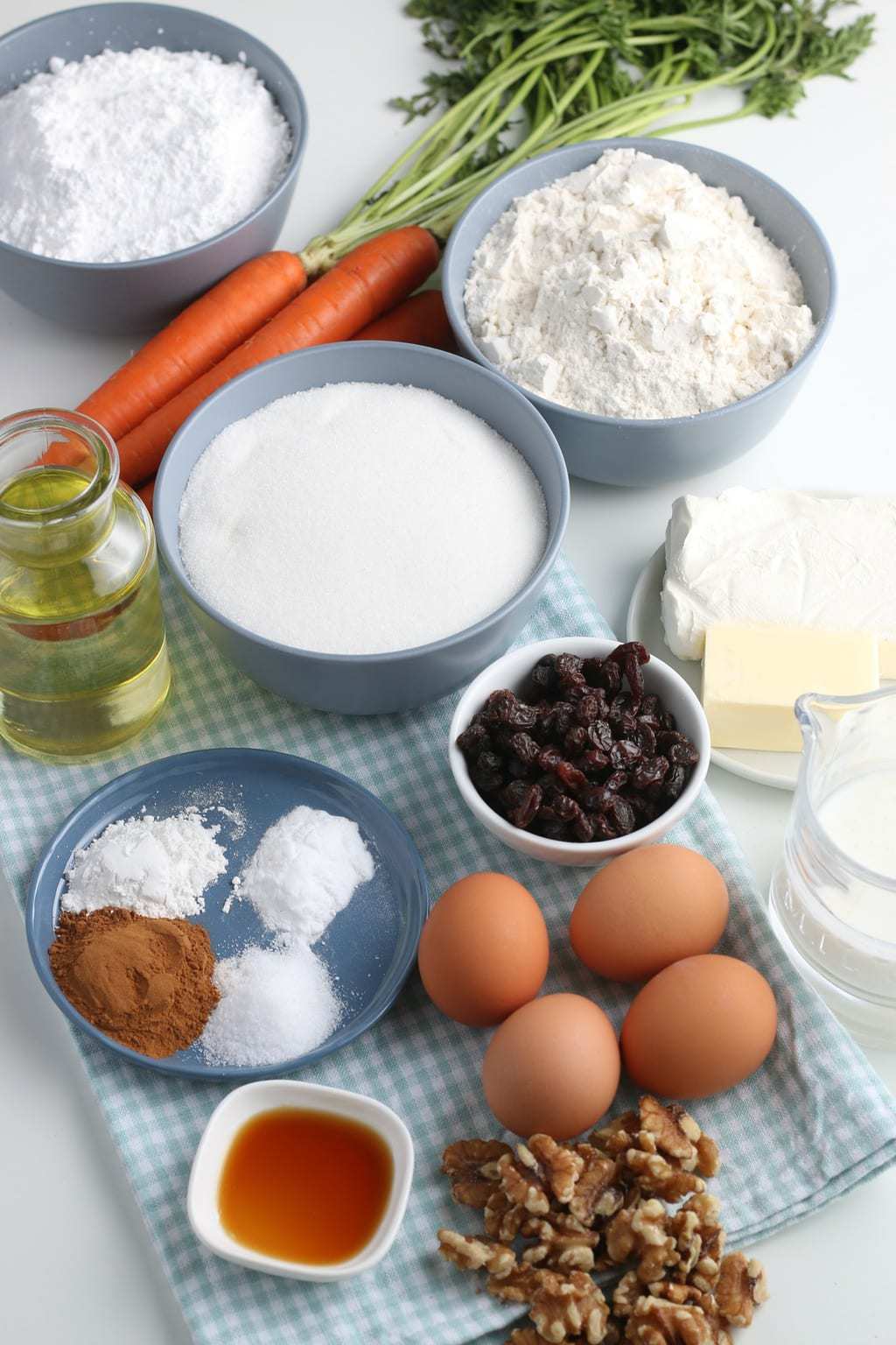 Carrot Cake Cupcakes-ingredients