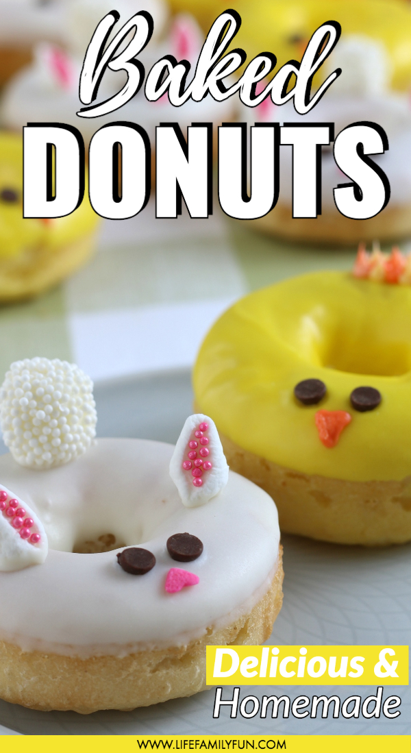 baked donuts, easter donuts, baked donuts recipe