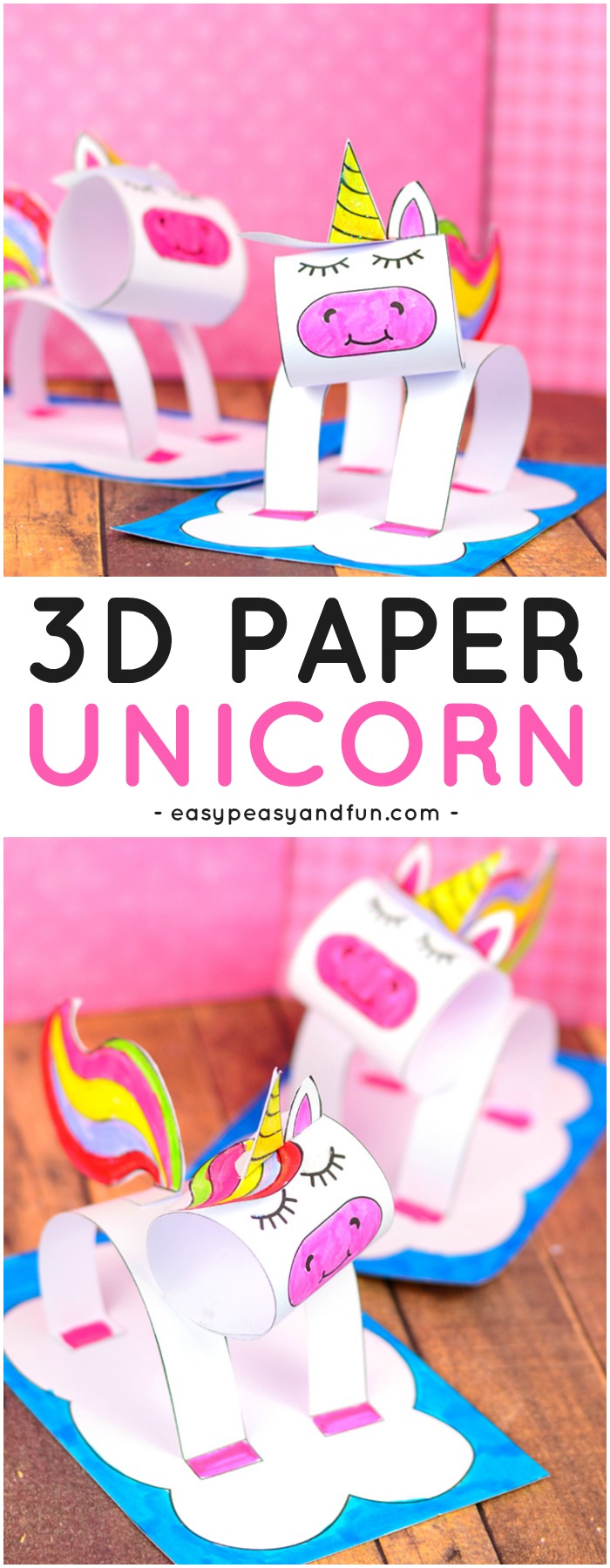 3D Unicorn Paper Craft