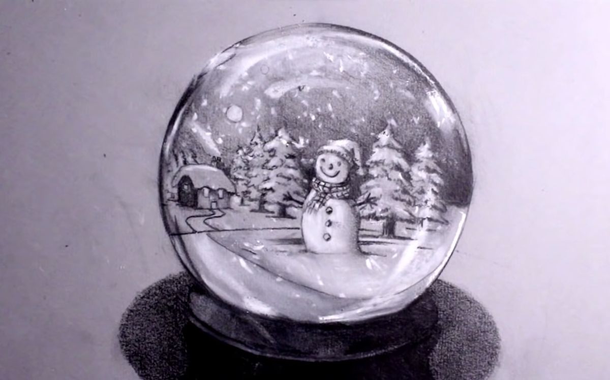 A Realistic Snow Globe Drawing Tutorial