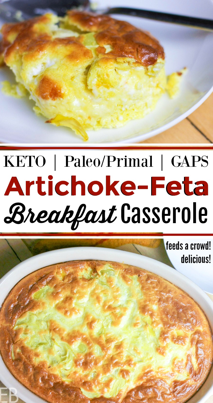 Artichoke Feta Breakfast Casserole