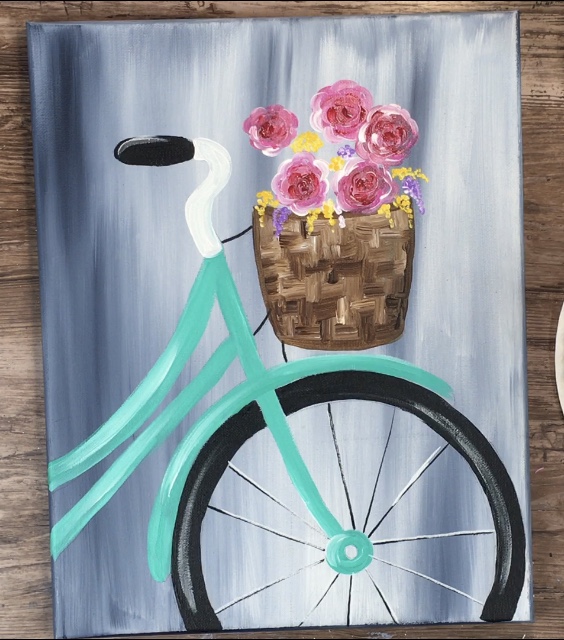 Bicycle With Flower Basket