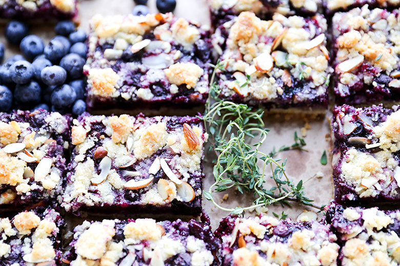 Blueberry-Thyme Pie Bars