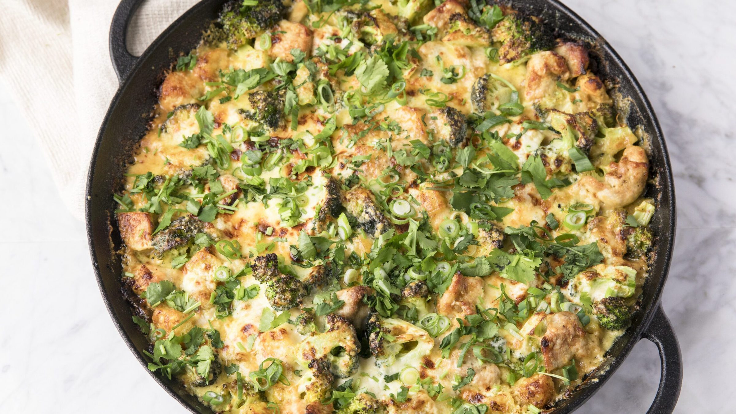 Broccoli, Chicken, Cheddar, and Curry Casserole