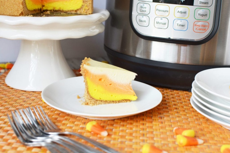 Candy Corn Cheesecake in the Instant Pot