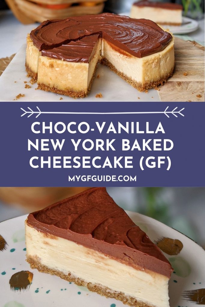 Choco-Vanilla New York Baked Cheesecake