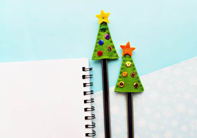 Christmas Tree Pencil Toppers
