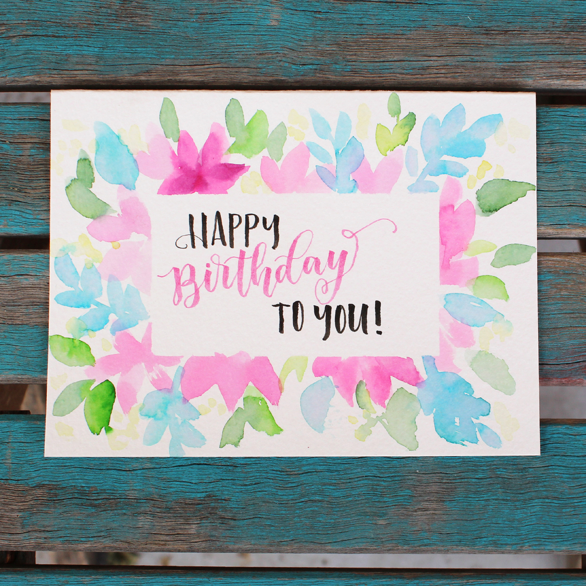 Classic Floral Watercolor Card