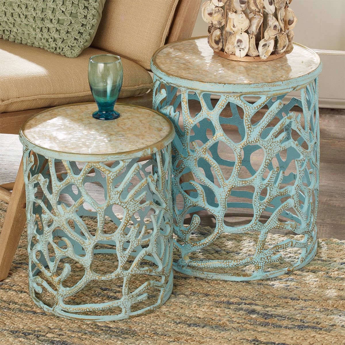 Coral Accent Tables