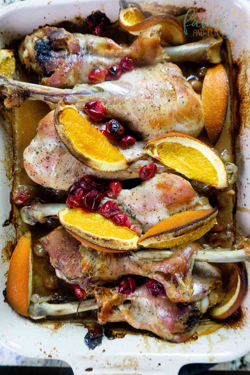 Cranberry Orange Roasted Turkey Legs - Recipe for Fall