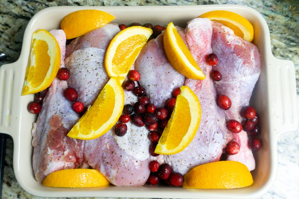 Cranberry Orange Roasted Turkey Legs - beautiful recipe