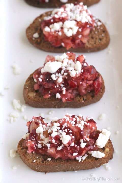 Cranberry and Goat Cheese Crostini