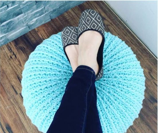 Crochet Floor Pouf 