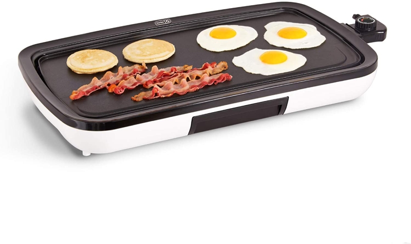 DASH DEG200GBWH01 Everyday Nonstick Electric Griddle for Pancakes, Burgers