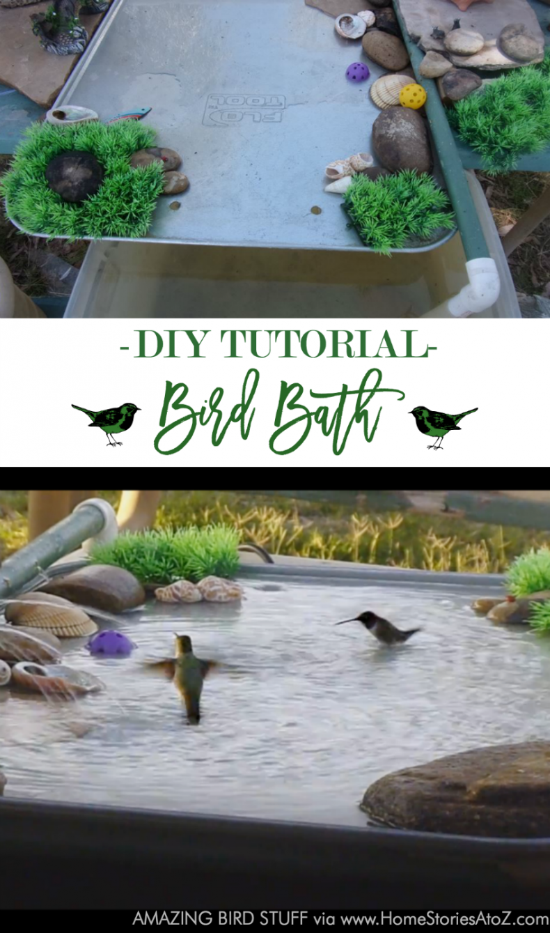 DIY Filtered Birdbath