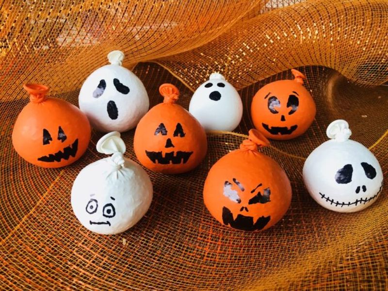 DIY Halloween Pumpkin Stress Balls