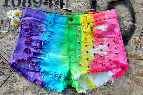 DIY Rainbow Shorts