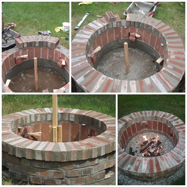 Diy Brick Fire Pits 15 Inspiring, Can You Use Regular Bricks To Make A Fire Pit
