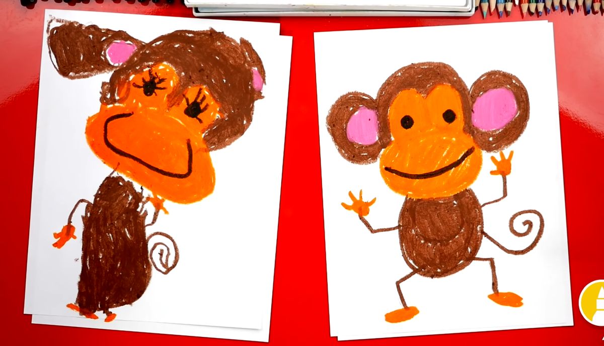Drawing A Monkey For Kids