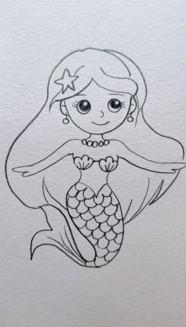 Easy Drawings Mermaid