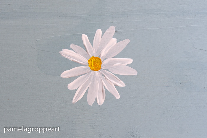 Easy Flower Canvas Painting