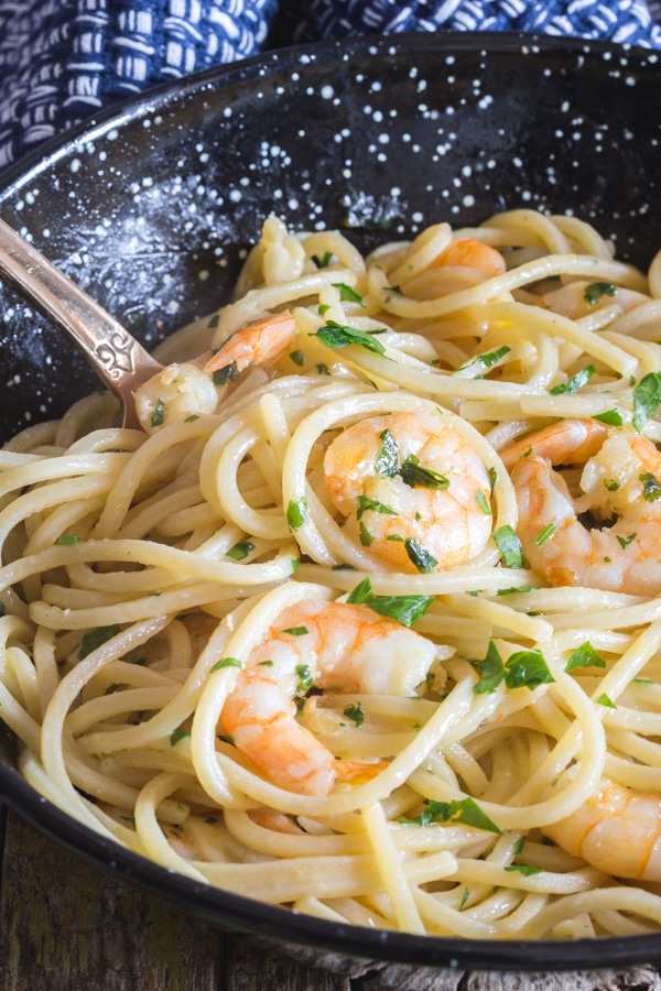 Easy Italian Shrimp Pasta