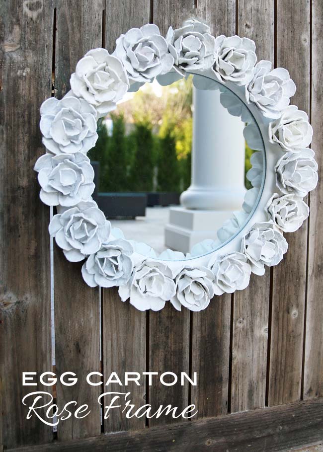 Egg Carton Flower Frame