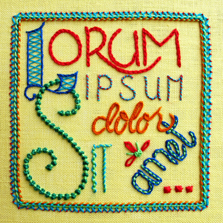 Embroidery Inspirational Quote