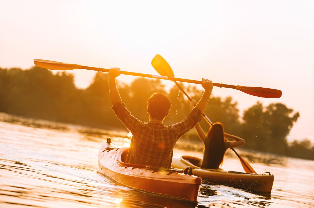 Find a hobby with your spouse that you both can enjoy together, like kayaking.