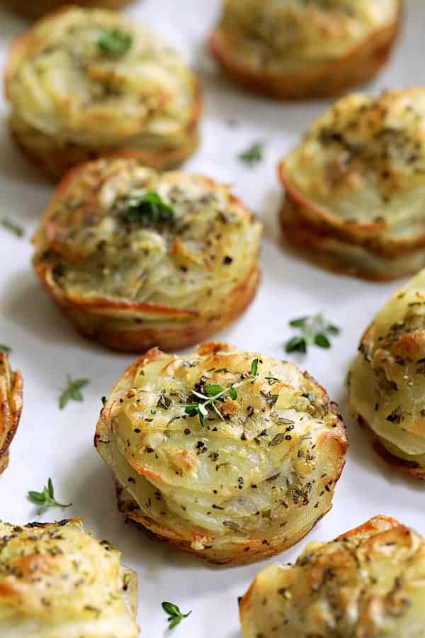 Garlic Herb Muffin Pan Potato Sides Galettes