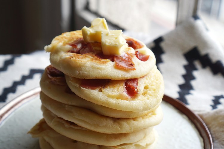 Gluten-Free American Style Bacon Pancakes